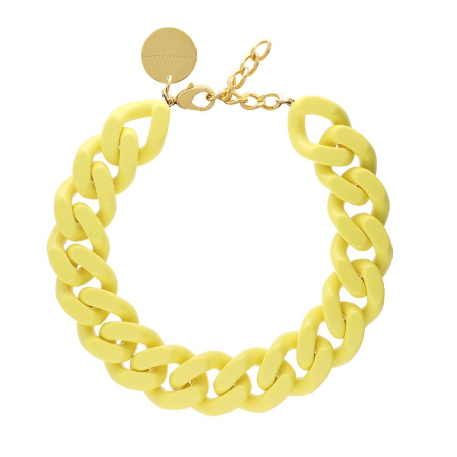 Vanessa Baroni Big Flat Chain Necklace Vanessa Baroni Yellow | Schmuck