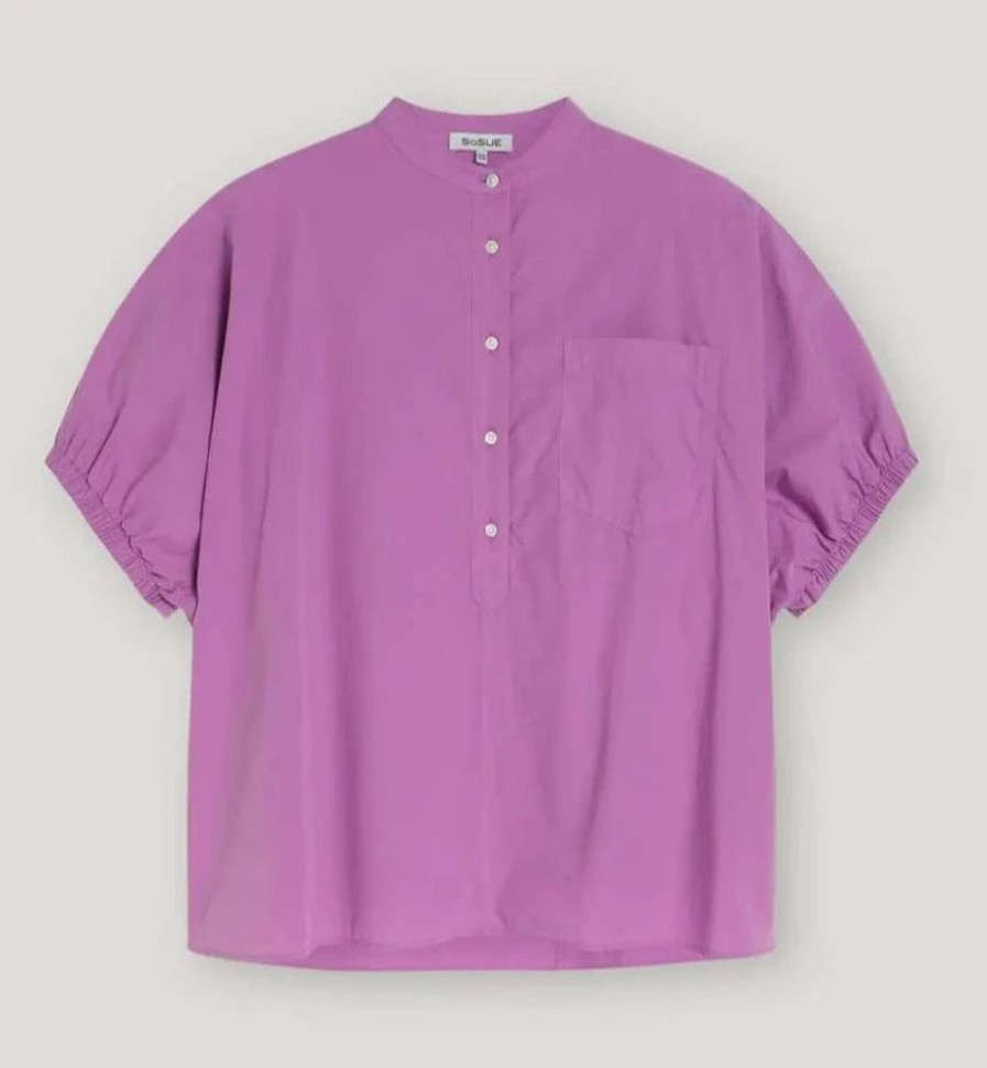 Sosue Bluse Sosue Cowboy Button Purple | Blusen/Hemden