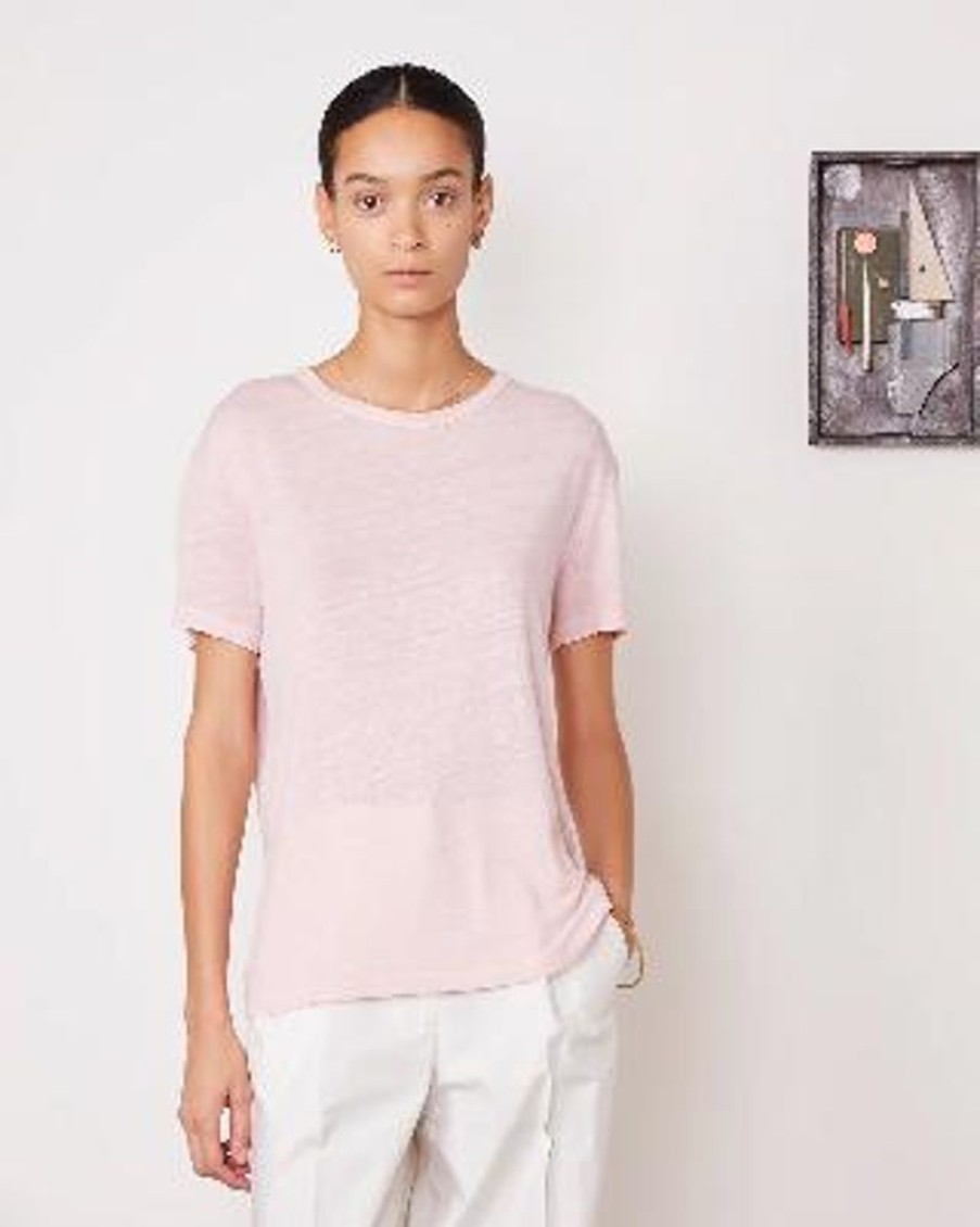 Officine Générale T-Shirt Officine Generale Lara Smoked Pink | Shirts