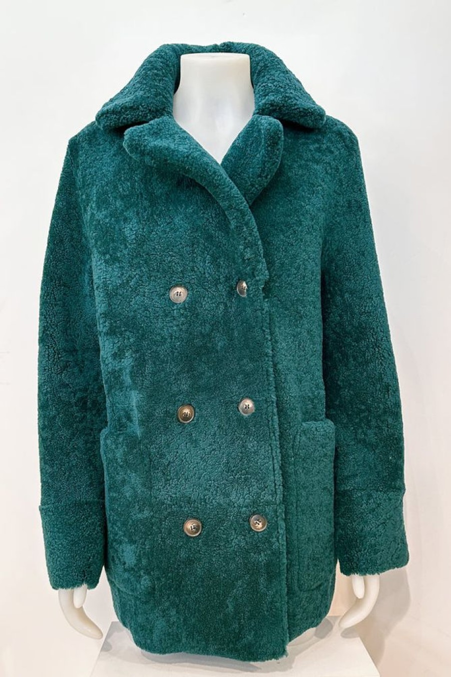 Nove Lammfell Jacke Nove Night Green | Jacken