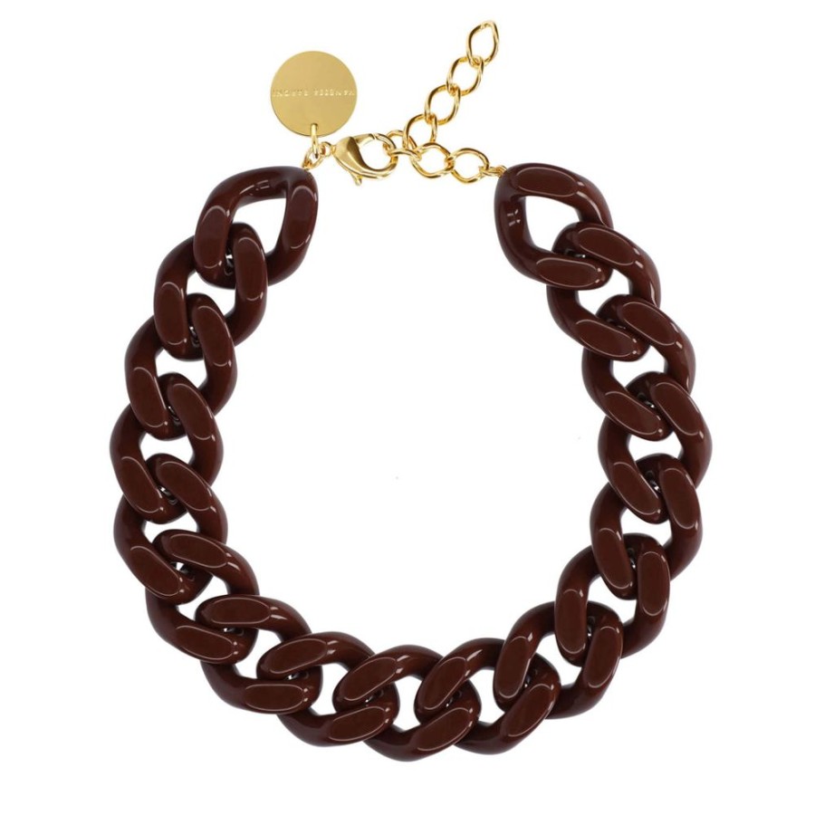 Vanessa Baroni Big Flat Necklace Vanessa Baroni Maroon | Schmuck