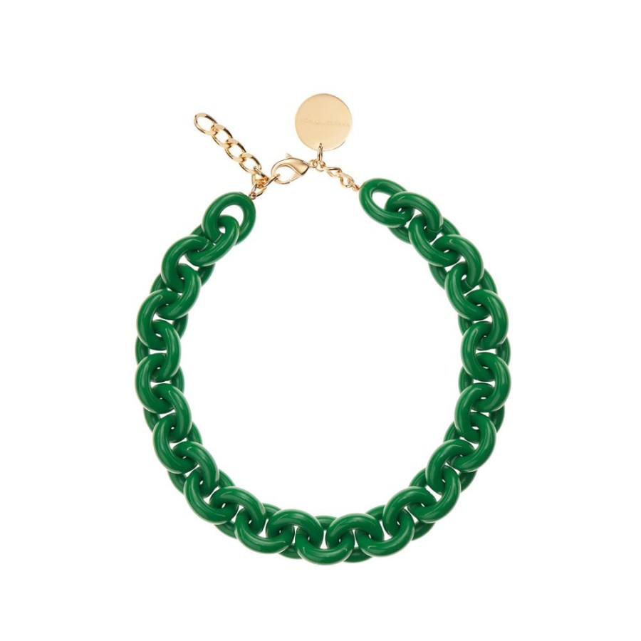 Vanessa Baroni Circle Necklace Vanessa Baroni Green | Schmuck