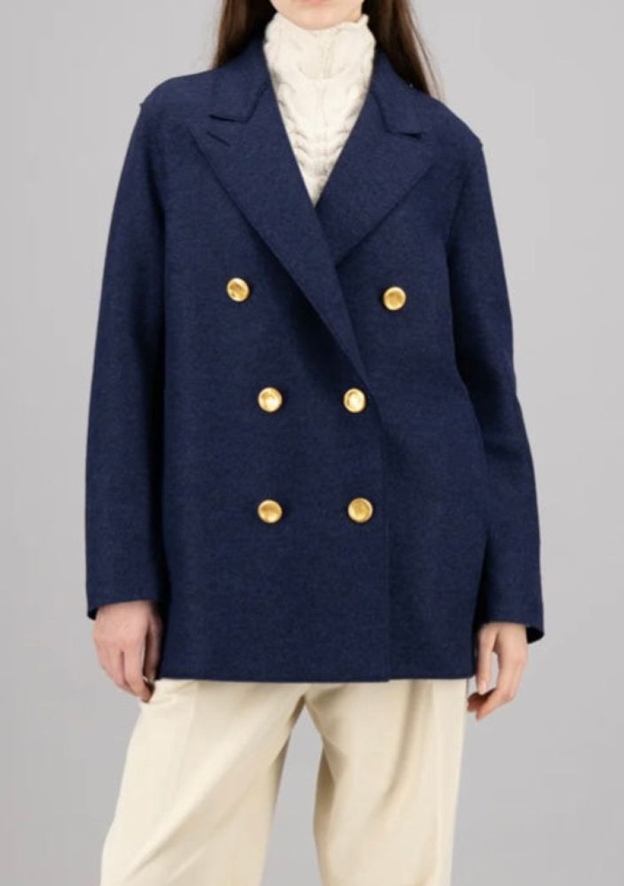 Harris Wharf London Peacoat Harris Wharf London Blue Mouline | Jacken