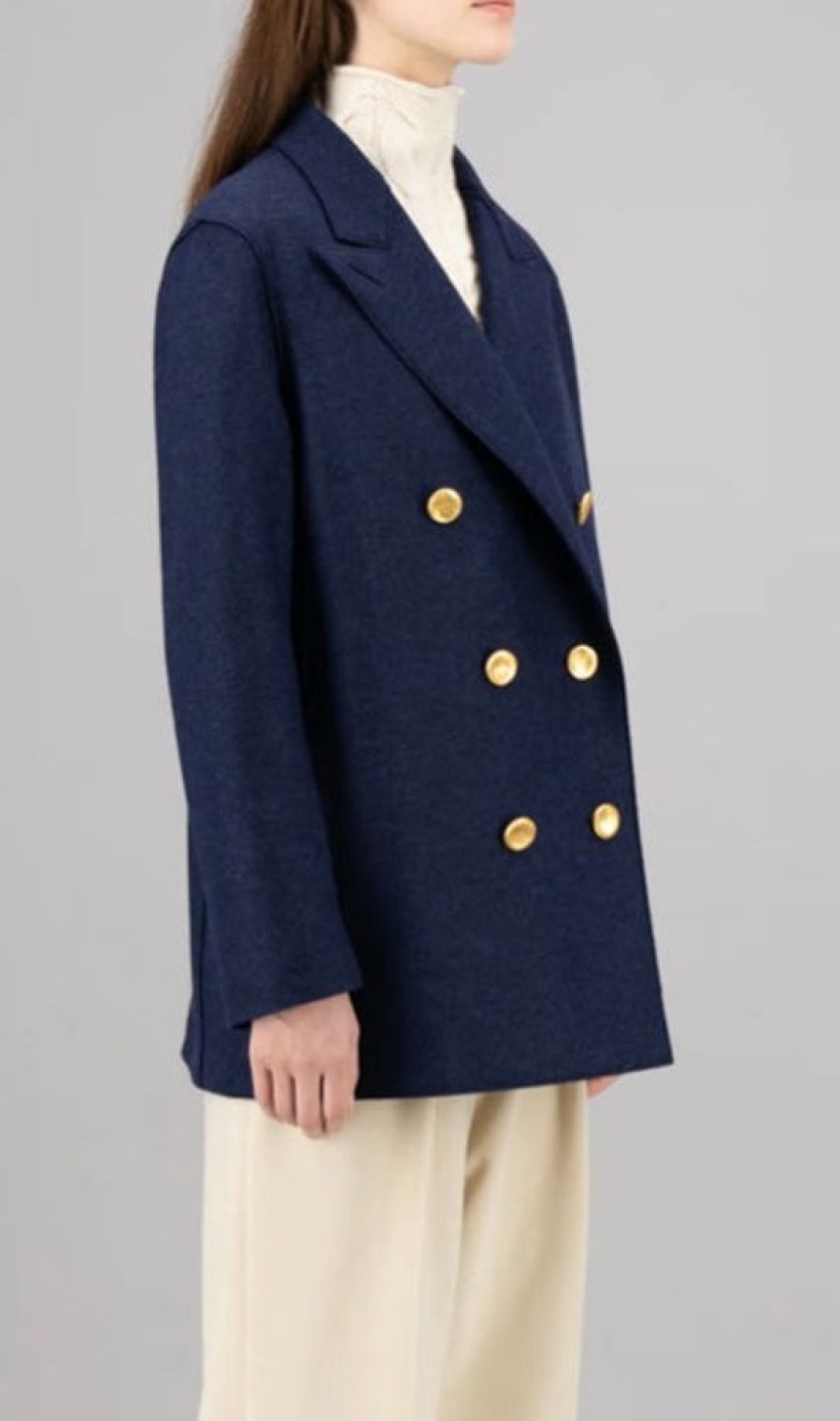 Harris Wharf London Peacoat Harris Wharf London Blue Mouline | Jacken