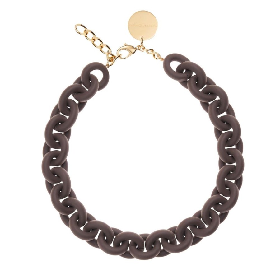 Vanessa Baroni Circle Necklace Vanessa Baroni Matt Taupe | Schmuck