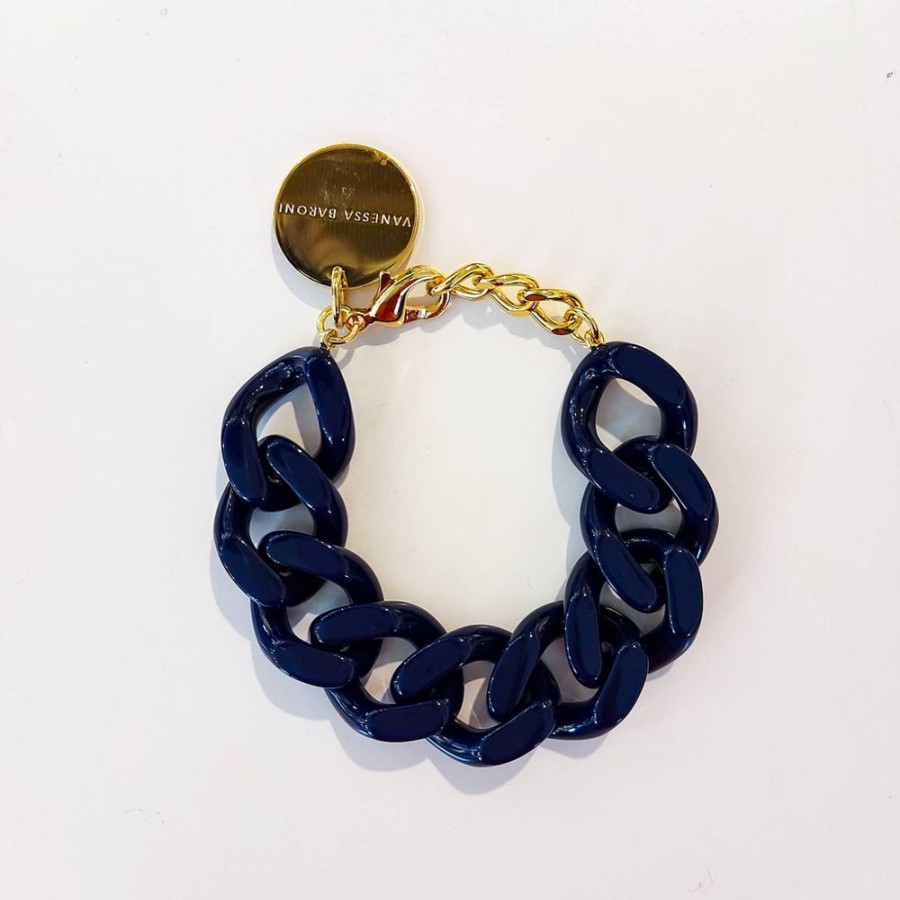 Vanessa Baroni Flat Chain Bracelet Vanessa Baroni Navy | Schmuck