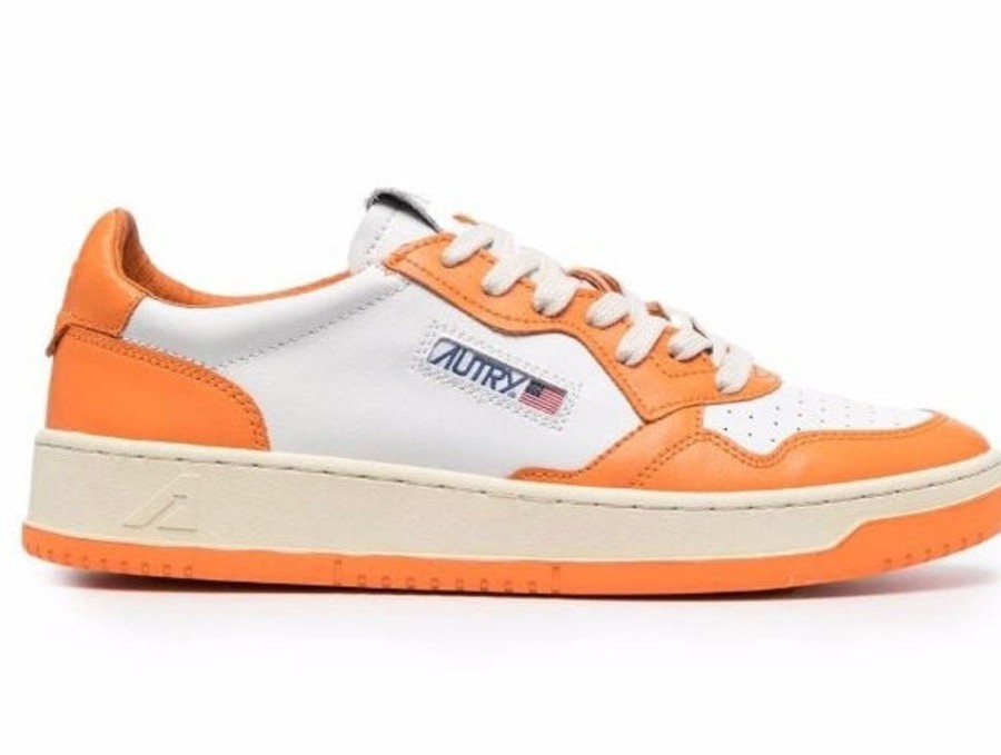 Autry Sneaker Autry Medalist Weis/Orange | Sneaker