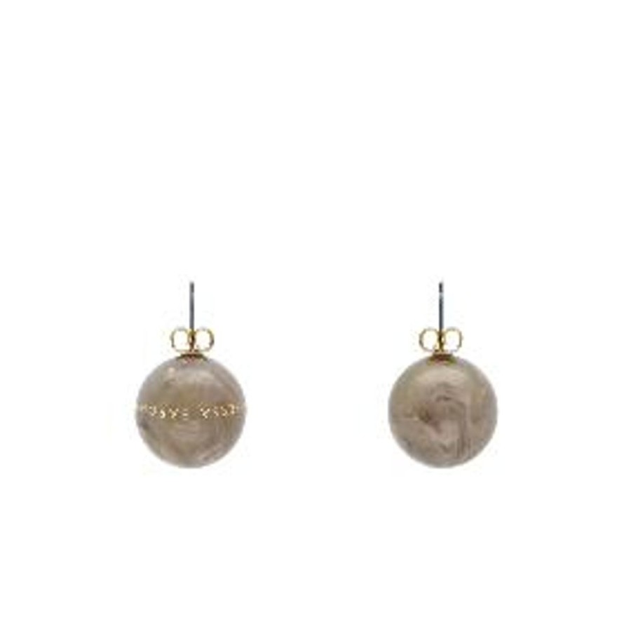 Vanessa Baroni Dot Earring Greige Marble Vanessa Baroni | Schmuck